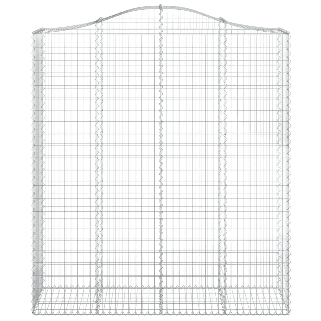 vidaXL Συρματοκιβώτια Τοξωτά 4 τεμ. 200x50x220/240 εκ. Γαλβαν. Ατσάλι