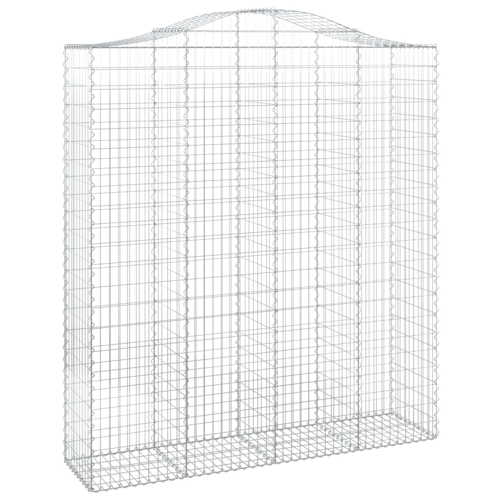 vidaXL Συρματοκιβώτια Τοξωτά 5 τεμ. 200x50x220/240 εκ. Γαλβαν. Ατσάλι