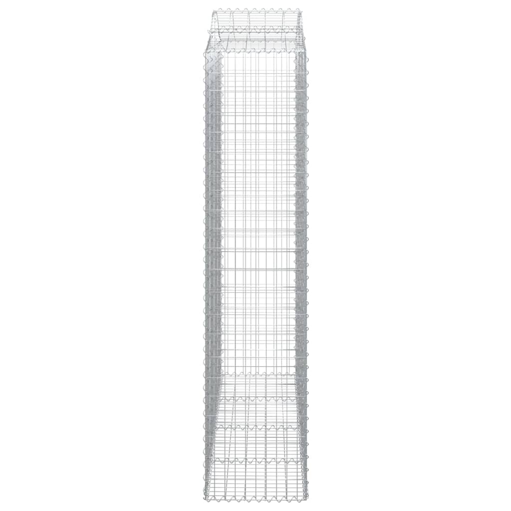 vidaXL Συρματοκιβώτια Τοξωτά 5 τεμ. 200x50x220/240 εκ. Γαλβαν. Ατσάλι