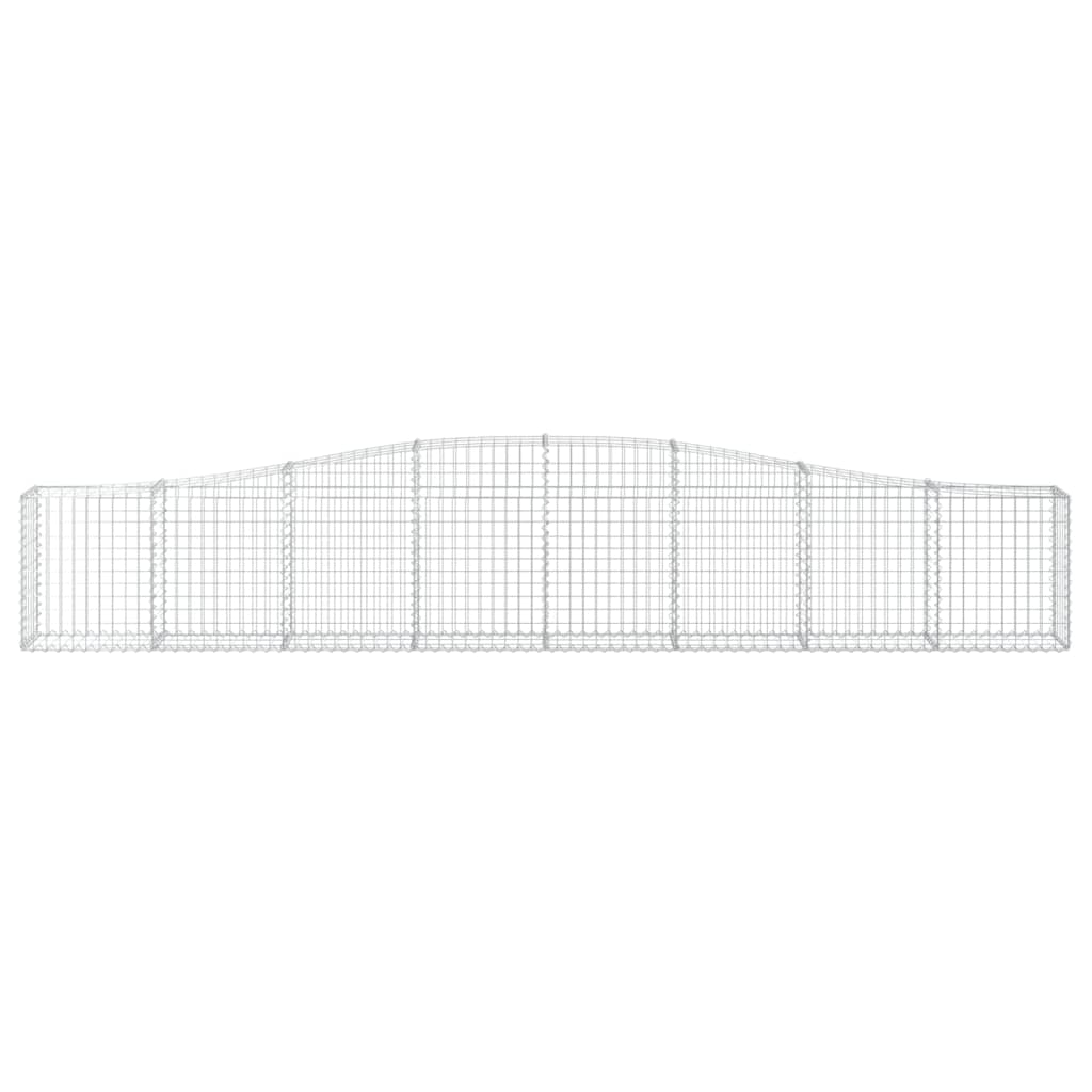 vidaXL Συρματοκιβώτια Τοξωτά 10 τεμ. 400x30x60/80 εκ. Γαλβαν. Ατσάλι