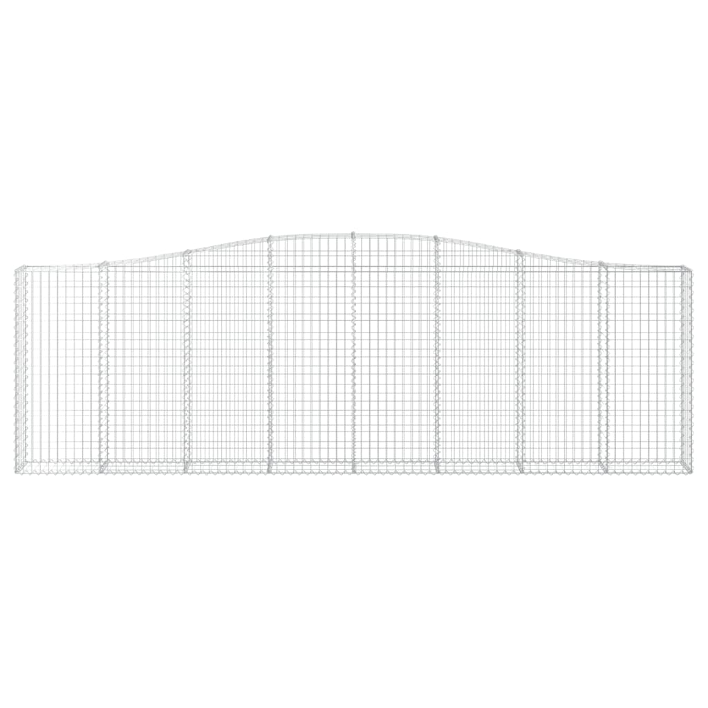 vidaXL Συρματοκιβώτια Τοξωτά 5 τεμ. 400x30x120/140 εκ. Γαλβαν. Ατσάλι