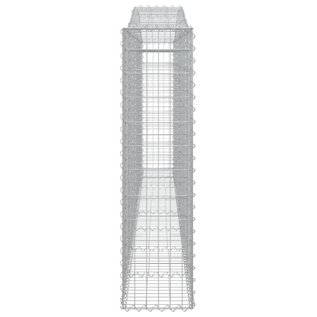 vidaXL Συρματοκιβώτια Τοξωτά 8 τεμ. 400x30x120/140 εκ. Γαλβαν. Ατσάλι