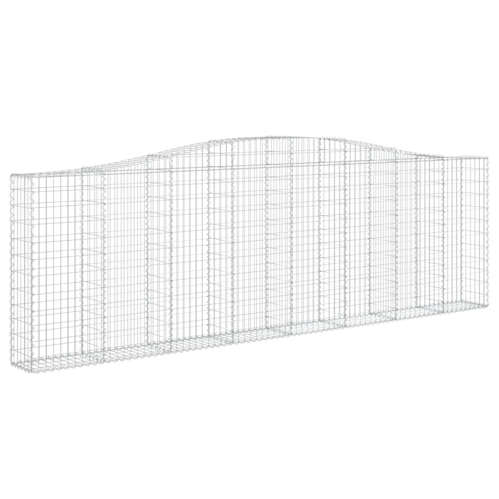 vidaXL Συρματοκιβώτια Τοξωτά 9 τεμ. 400x30x120/140 εκ. Γαλβαν. Ατσάλι