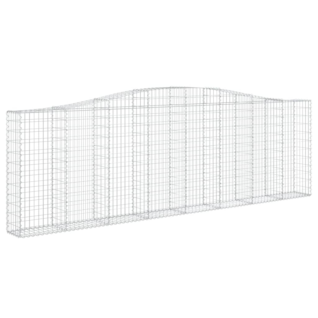 vidaXL Συρματοκιβώτια Τοξωτά 10 τεμ. 400x30x120/140 εκ. Γαλβαν. Ατσάλι