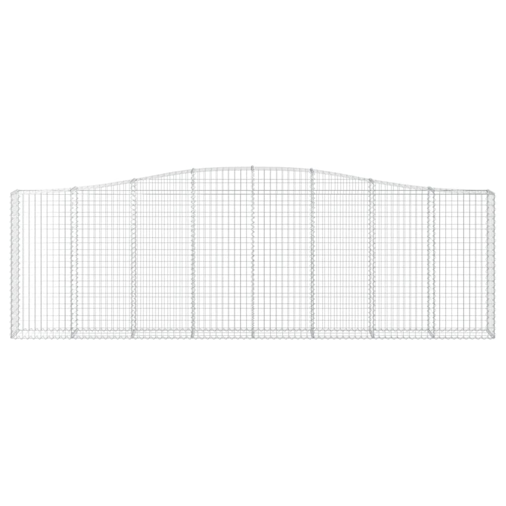 vidaXL Συρματοκιβώτια Τοξωτά 10 τεμ. 400x30x120/140 εκ. Γαλβαν. Ατσάλι