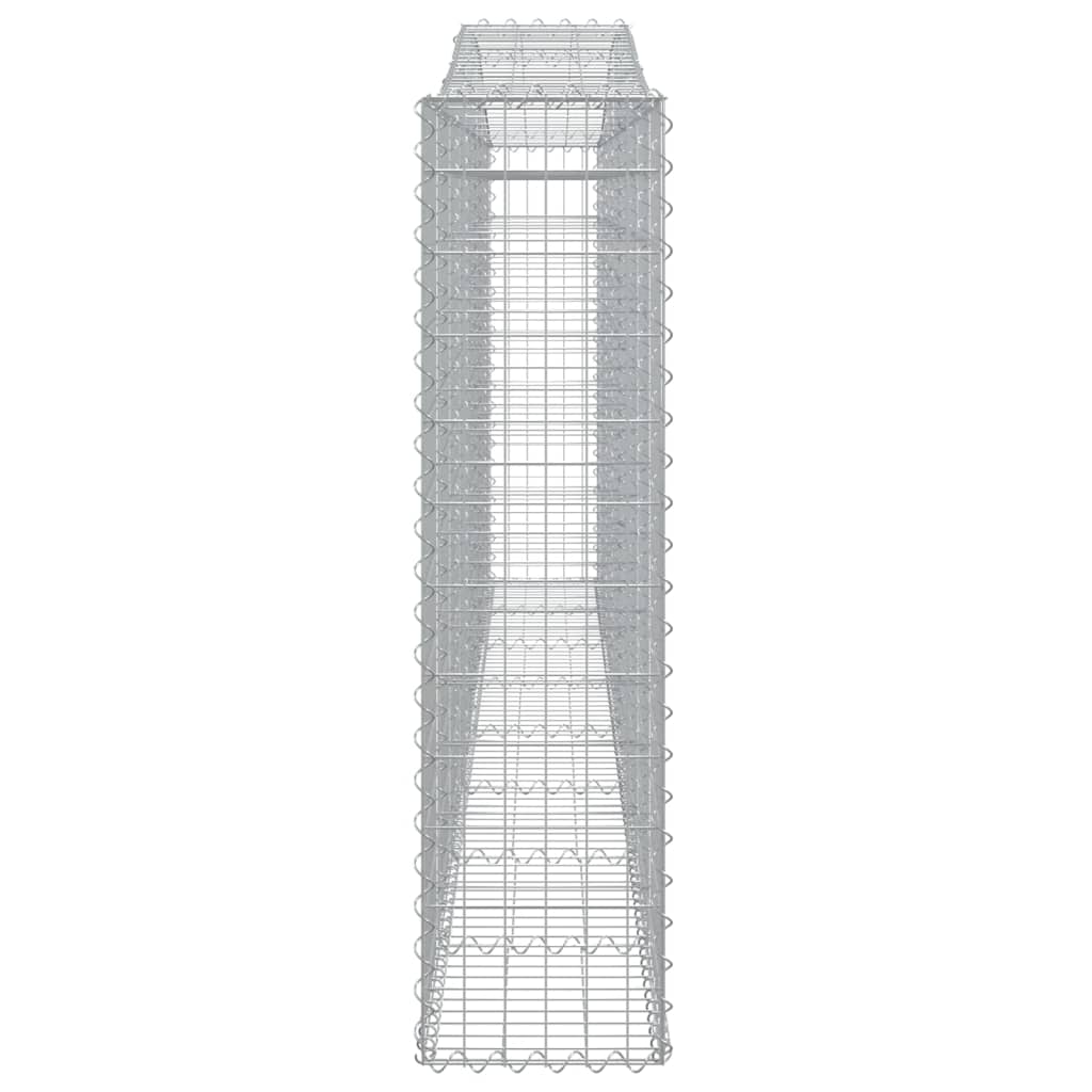 vidaXL Συρματοκιβώτια Τοξωτά 10 τεμ. 400x30x120/140 εκ. Γαλβαν. Ατσάλι