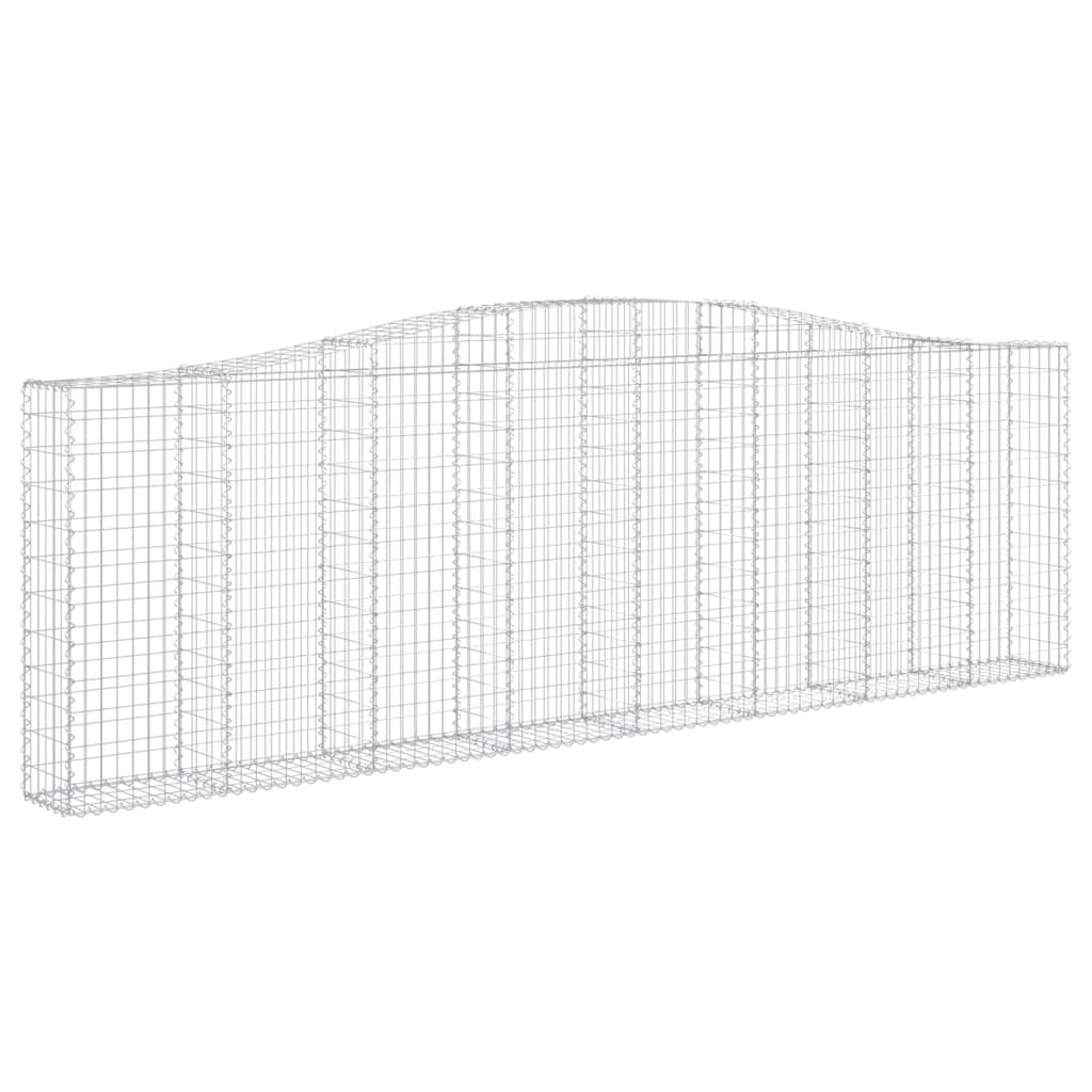 vidaXL Συρματοκιβώτια Τοξωτά 15 τεμ. 400x30x120/140 εκ. Γαλβαν. Ατσάλι