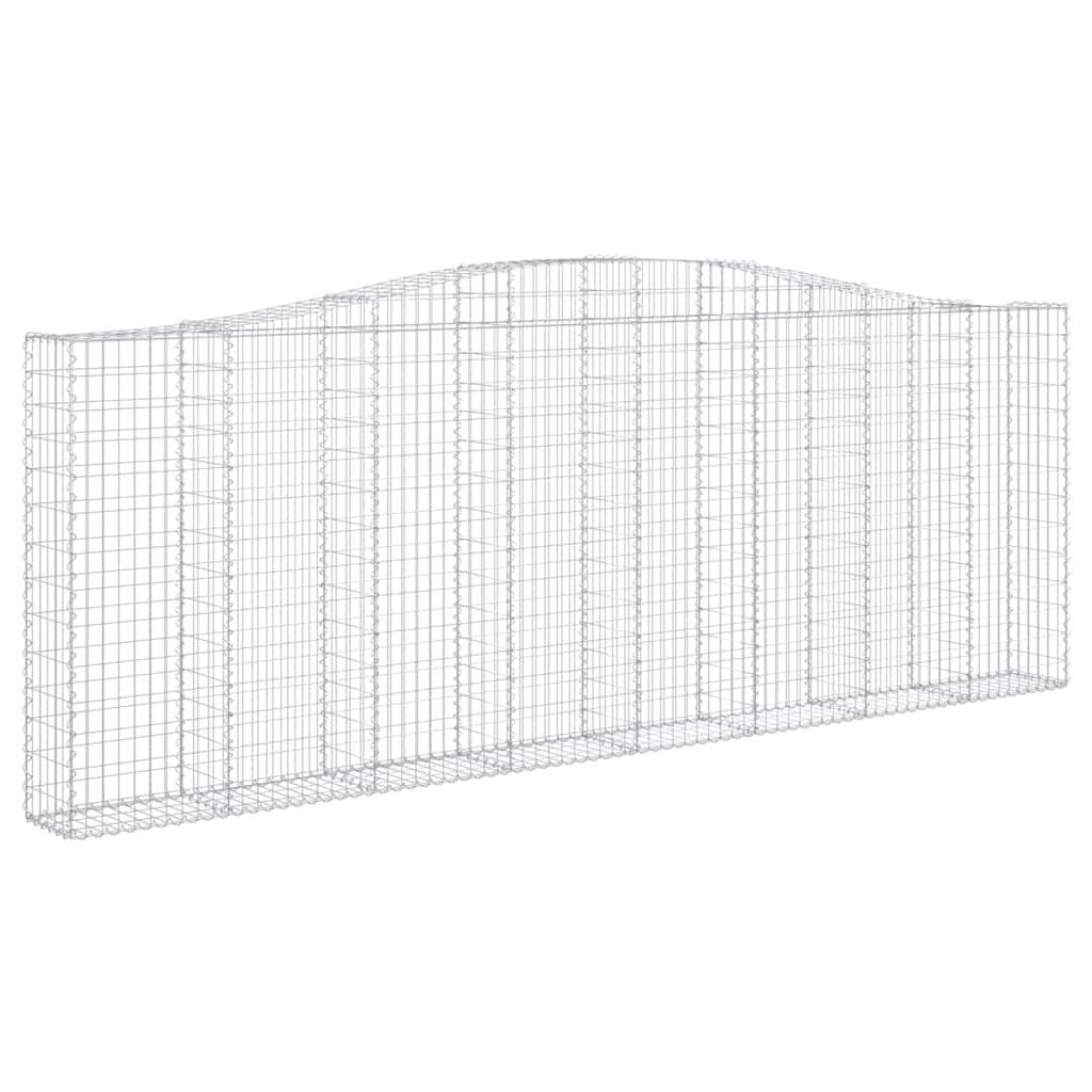 vidaXL Συρματοκιβώτια Τοξωτά 6 τεμ. 400x30x140/160 εκ. Γαλβαν. Ατσάλι