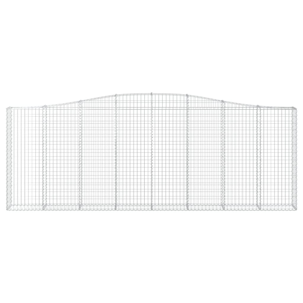 vidaXL Συρματοκιβώτια Τοξωτά 6 τεμ. 400x30x140/160 εκ. Γαλβαν. Ατσάλι