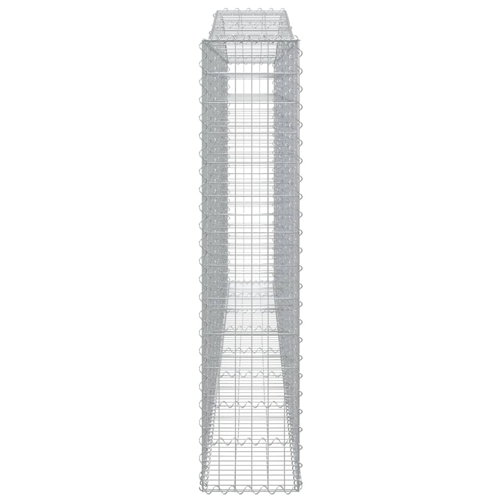 vidaXL Συρματοκιβώτια Τοξωτά 6 τεμ. 400x30x140/160 εκ. Γαλβαν. Ατσάλι