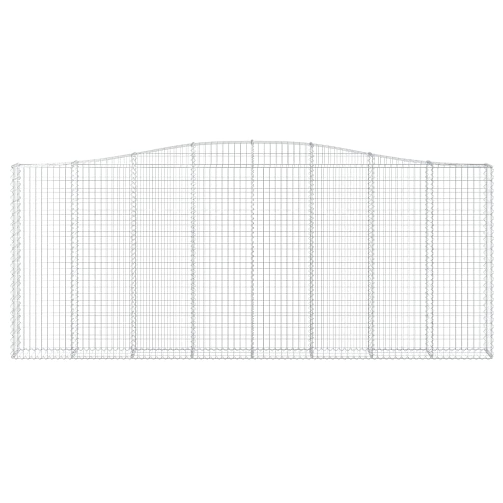 vidaXL Συρματοκιβώτια Τοξωτά 2 τεμ. 400x30x160/180 εκ. Γαλβαν. Ατσάλι