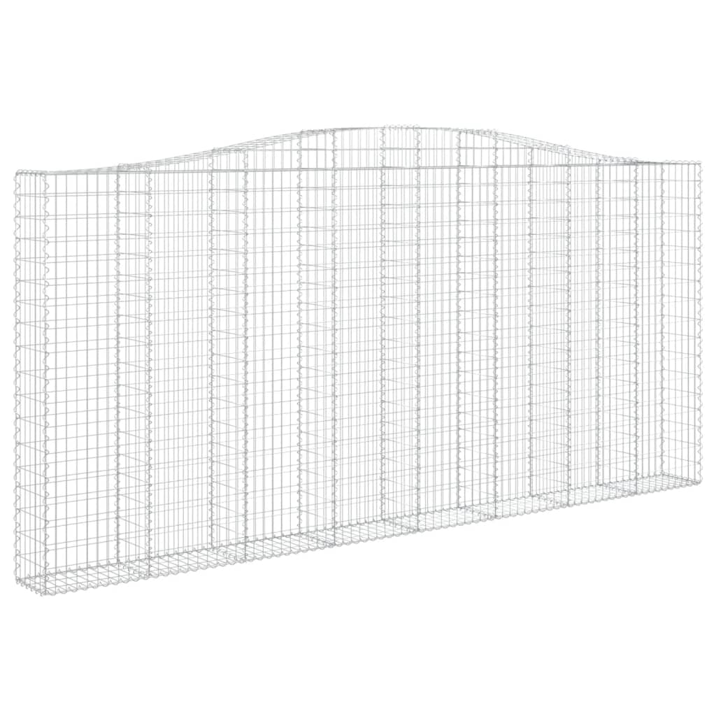 vidaXL Συρματοκιβώτια Τοξωτά 3 τεμ. 400x30x180/200 εκ. Γαλβαν. Ατσάλι