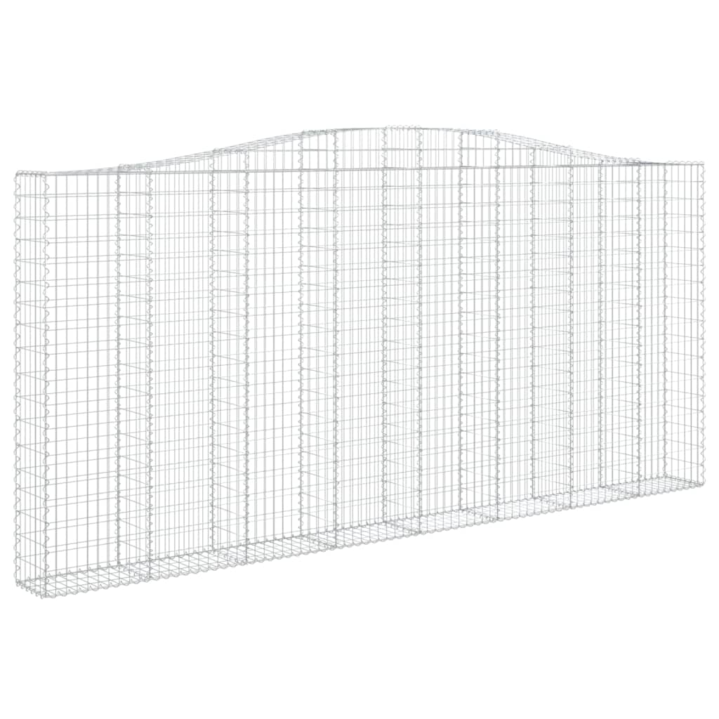 vidaXL Συρματοκιβώτια Τοξωτά 5 τεμ. 400x30x180/200 εκ. Γαλβαν. Ατσάλι