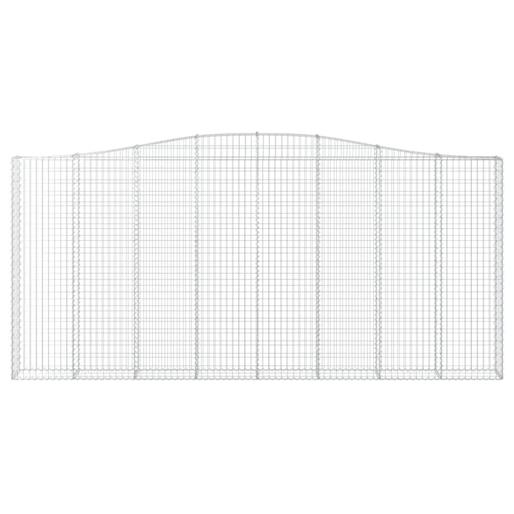vidaXL Συρματοκιβώτια Τοξωτά 5 τεμ. 400x30x180/200 εκ. Γαλβαν. Ατσάλι