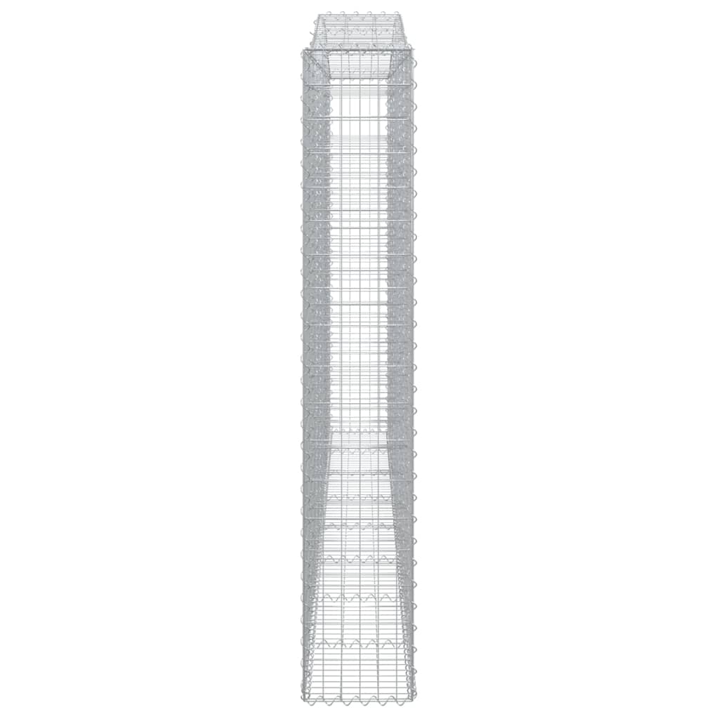 vidaXL Συρματοκιβώτια Τοξωτά 5 τεμ. 400x30x180/200 εκ. Γαλβαν. Ατσάλι