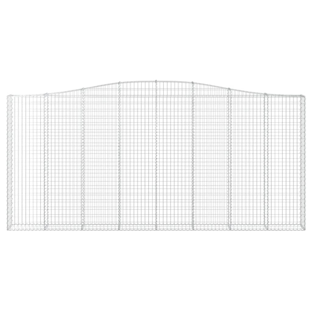 vidaXL Συρματοκιβώτια Τοξωτά 6 τεμ. 400x30x180/200 εκ. Γαλβαν. Ατσάλι