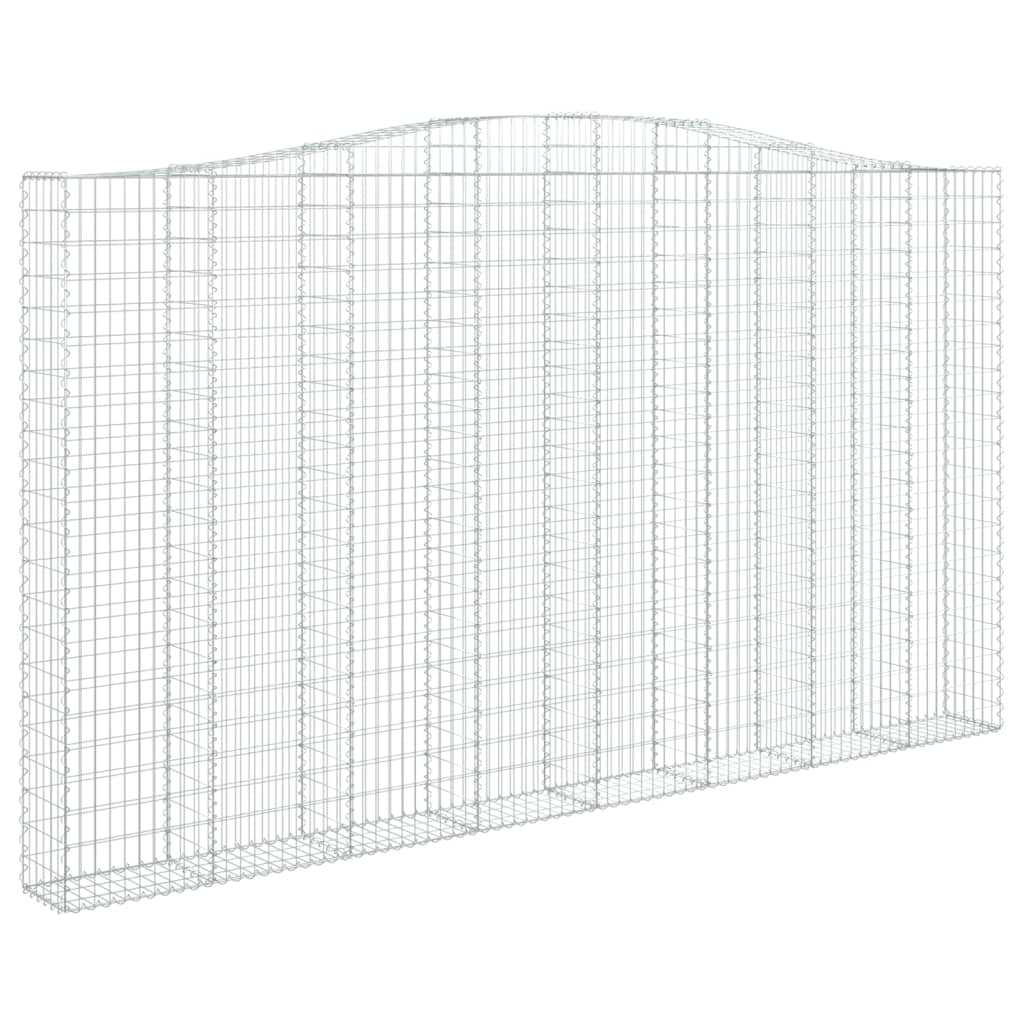 vidaXL Συρματοκιβώτια Τοξωτά 4 τεμ. 400x30x220/240 εκ. Γαλβαν. Ατσάλι