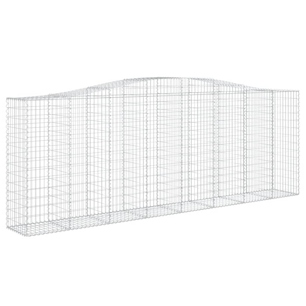 vidaXL Συρματοκιβώτια Τοξωτά 9 τεμ. 400x50x140/160 εκ. Γαλβαν. Ατσάλι