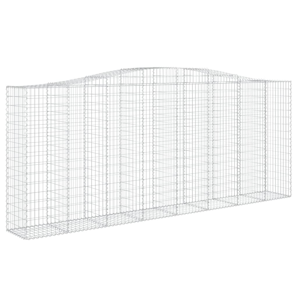 vidaXL Συρματοκιβώτια Τοξωτά 7 τεμ. 400x50x160/180 εκ. Γαλβαν. Ατσάλι