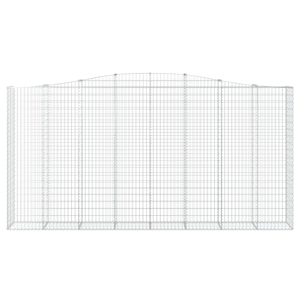 vidaXL Συρματοκιβώτια Τοξωτά 2 τεμ. 400x50x200/220 εκ. Γαλβαν. Ατσάλι