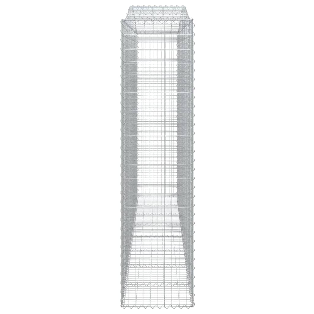 vidaXL Συρματοκιβώτια Τοξωτά 2 τεμ. 400x50x200/220 εκ. Γαλβαν. Ατσάλι