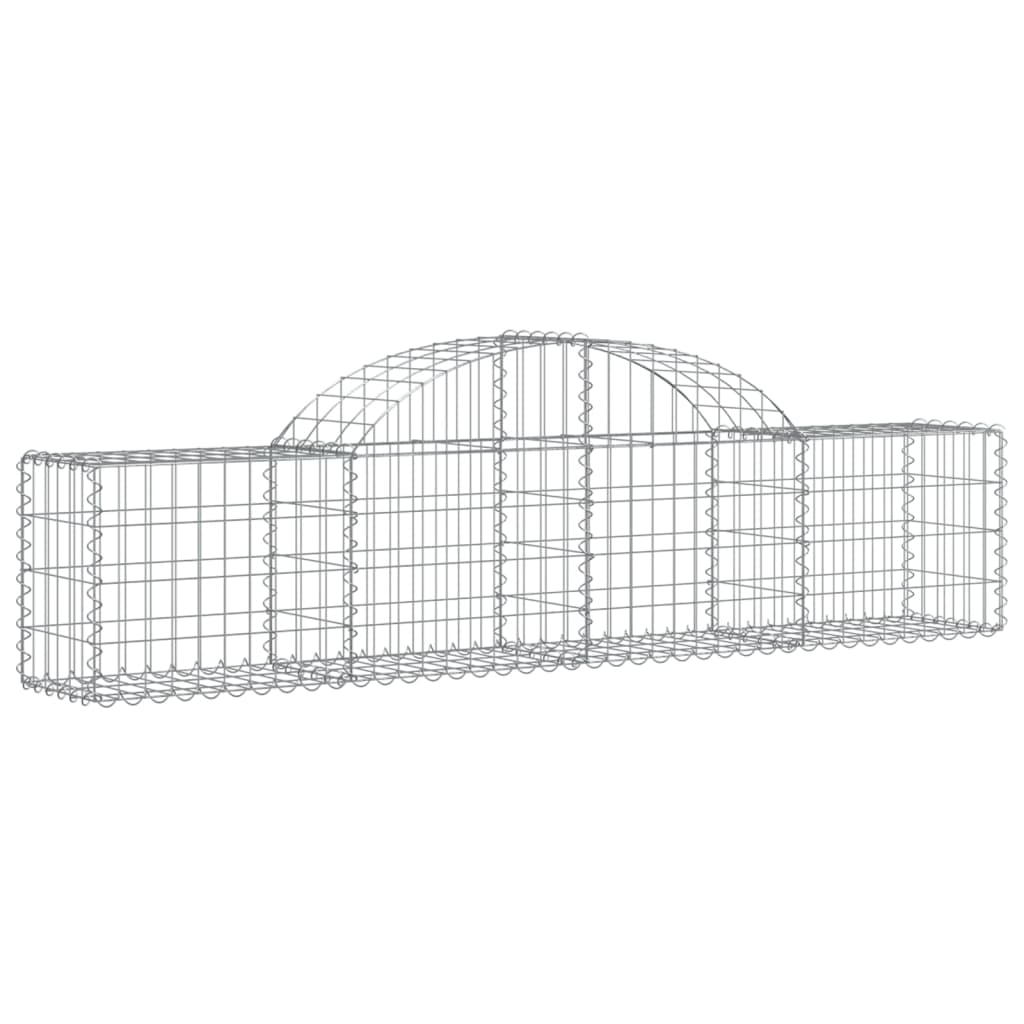 vidaXL Συρματοκιβώτια Τοξωτά 10 τεμ. 200x30x40/60 εκ. Γαλβαν. Ατσάλι