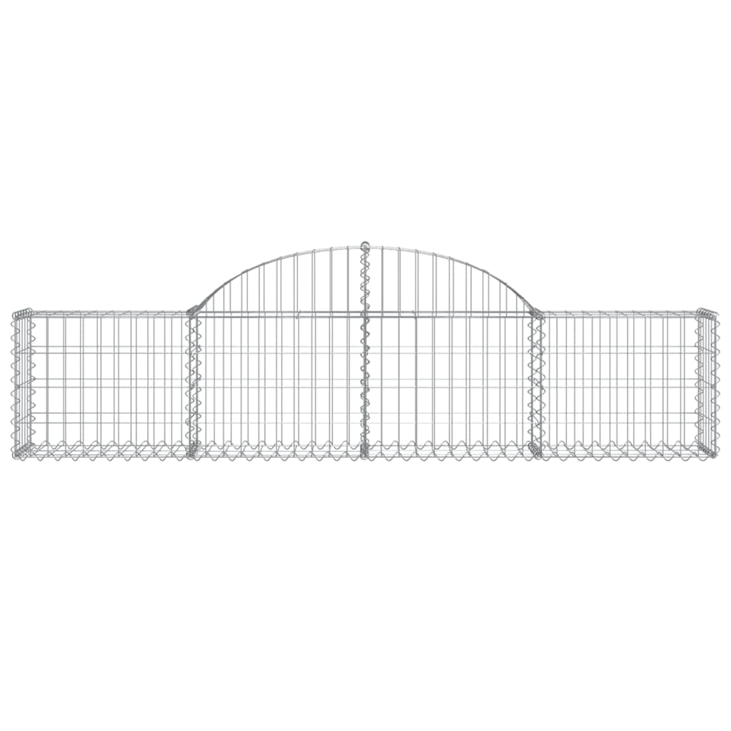 vidaXL Συρματοκιβώτια Τοξωτά 10 τεμ. 200x30x40/60 εκ. Γαλβαν. Ατσάλι