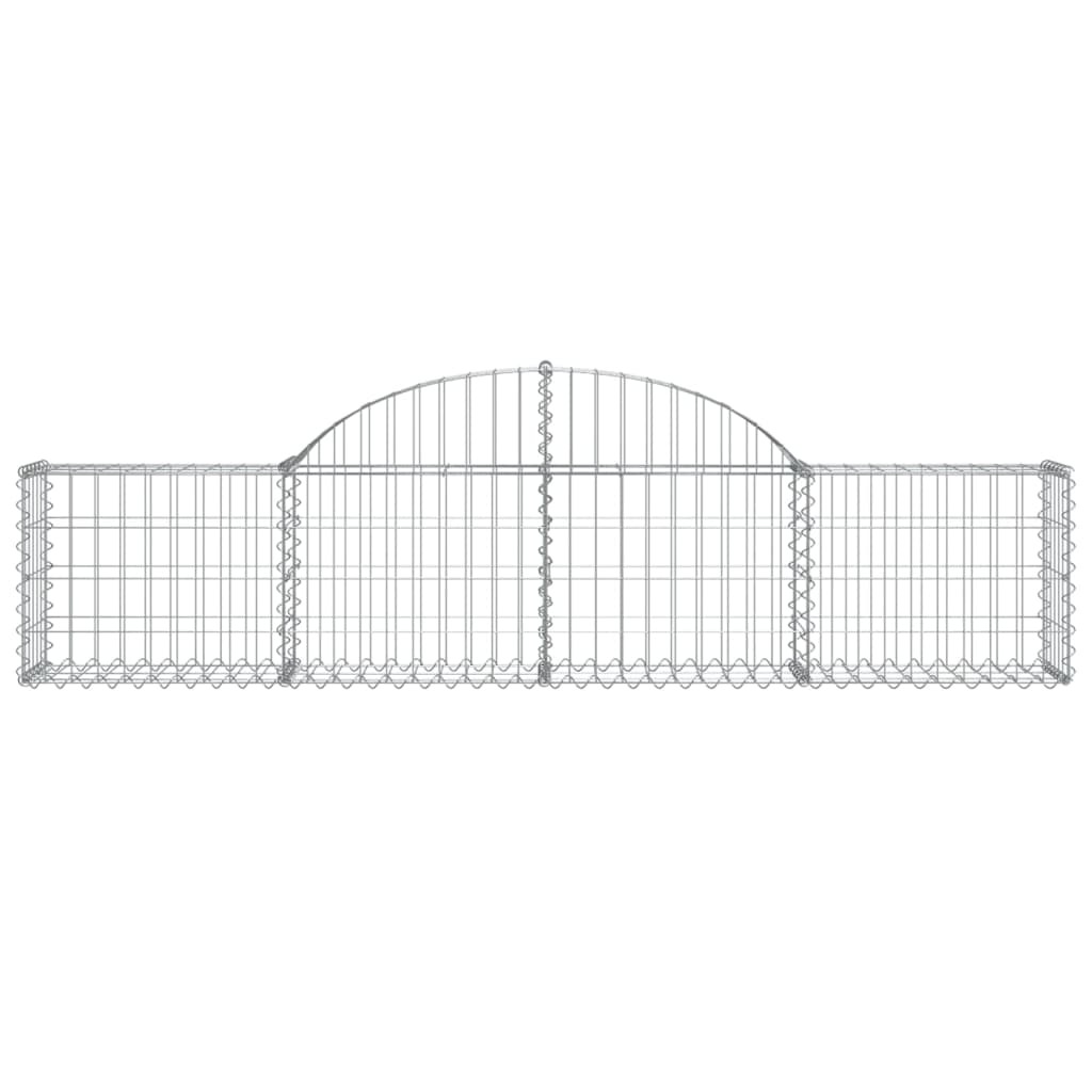 vidaXL Συρματοκιβώτια Τοξωτά 18 τεμ. 200x30x40/60 εκ. Γαλβαν. Ατσάλι