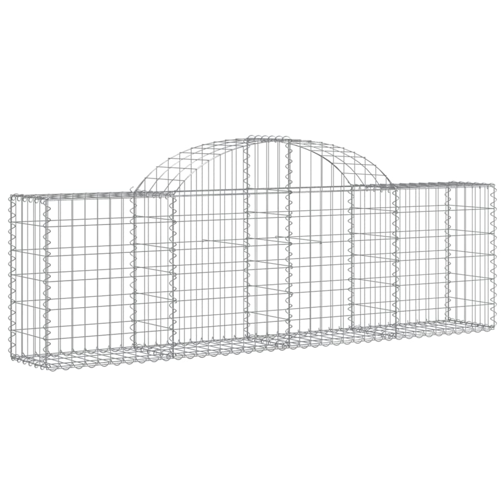 vidaXL Συρματοκιβώτια Τοξωτά 25 τεμ. 200x30x60/80 εκ. Γαλβαν. Ατσάλι