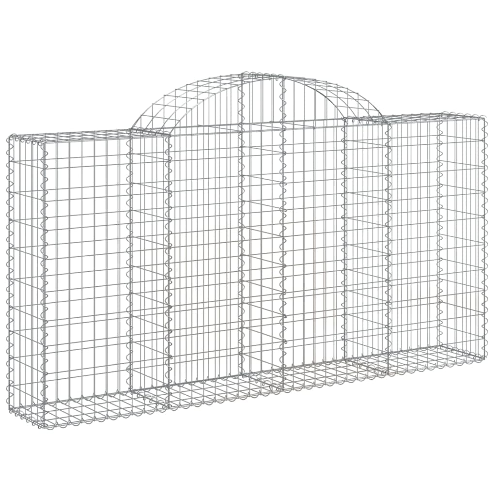 vidaXL Συρματοκιβώτια Τοξωτά 13 τεμ. 200x30x100/120 εκ. Γαλβαν. Ατσάλι