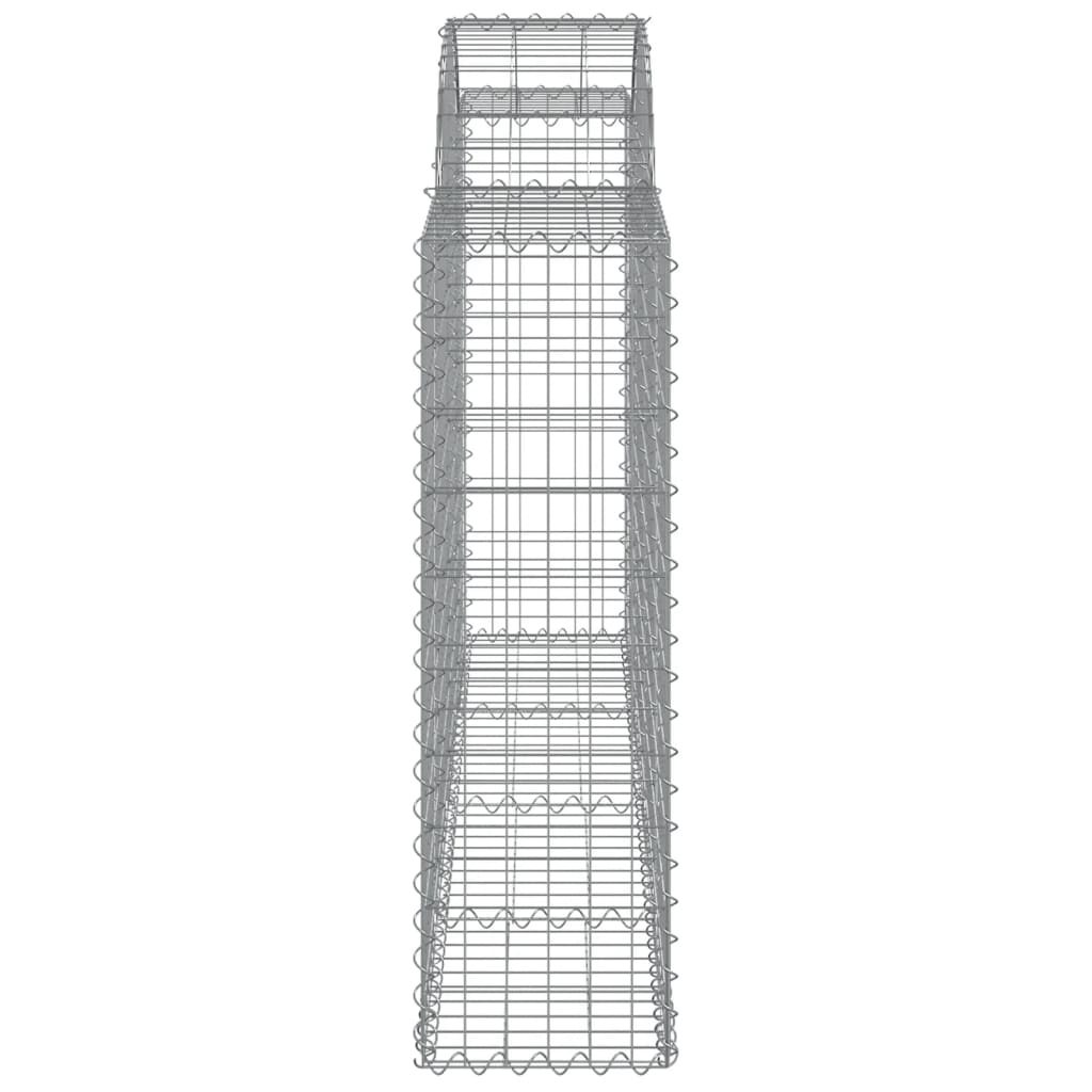 vidaXL Συρματοκιβώτια Τοξωτά 14 τεμ. 200x30x100/120 εκ. Γαλβαν. Ατσάλι