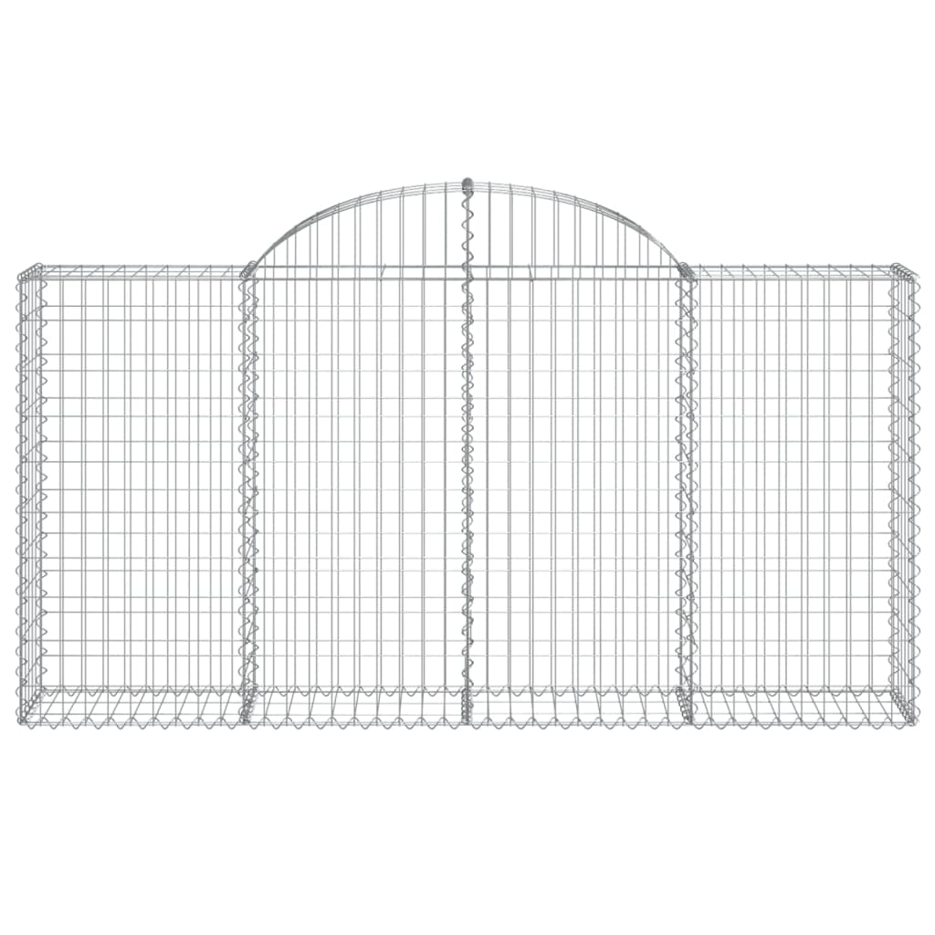 vidaXL Συρματοκιβώτια Τοξωτά 30 τεμ. 200x30x100/120 εκ. Γαλβαν. Ατσάλι