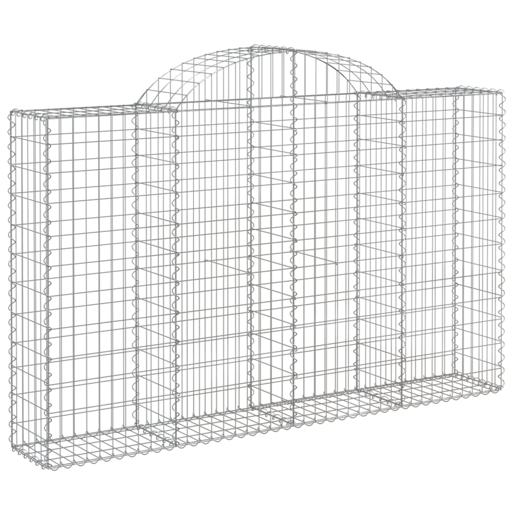 vidaXL Συρματοκιβώτια Τοξωτά 18 τεμ. 200x30x120/140 εκ. Γαλβαν. Ατσάλι
