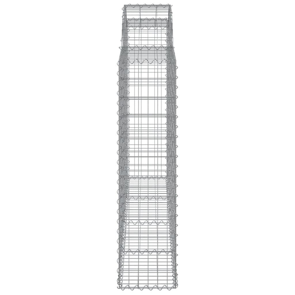 vidaXL Συρματοκιβώτια Τοξωτά 18 τεμ. 200x30x120/140 εκ. Γαλβαν. Ατσάλι