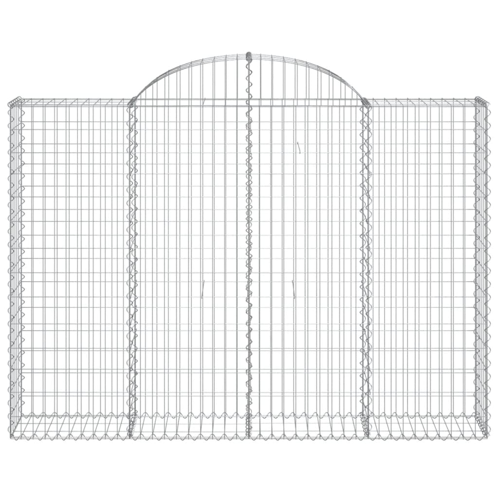 vidaXL Συρματοκιβώτια Τοξωτά 10 τεμ. 200x30x140/160 εκ. Γαλβαν. Ατσάλι