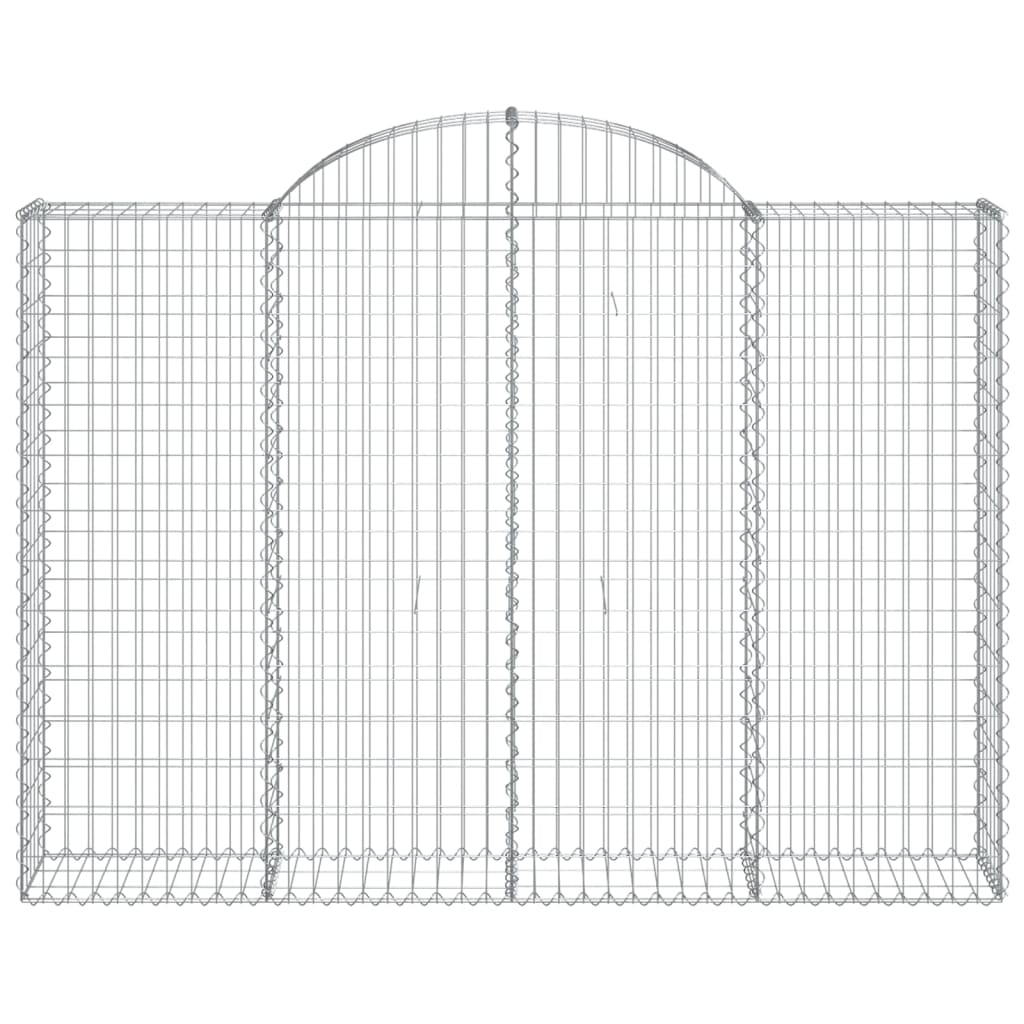 vidaXL Συρματοκιβώτια Τοξωτά 18 τεμ. 200x30x140/160 εκ. Γαλβαν. Ατσάλι