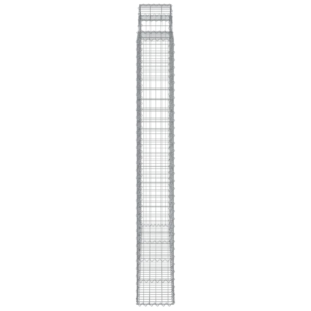 vidaXL Συρματοκιβώτια Τοξωτά 3 τεμ. 200x30x220/240 εκ. Γαλβαν. Ατσάλι