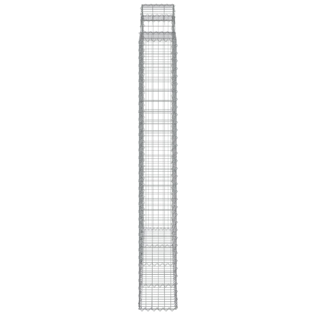 vidaXL Συρματοκιβώτια Τοξωτά 6 τεμ. 200x30x220/240 εκ. Γαλβαν. Ατσάλι