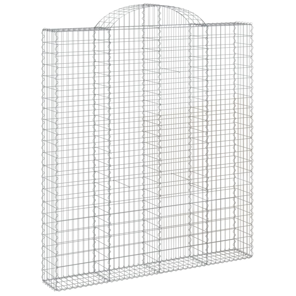 vidaXL Συρματοκιβώτια Τοξωτά 8 τεμ. 200x30x220/240 εκ. Γαλβαν. Ατσάλι