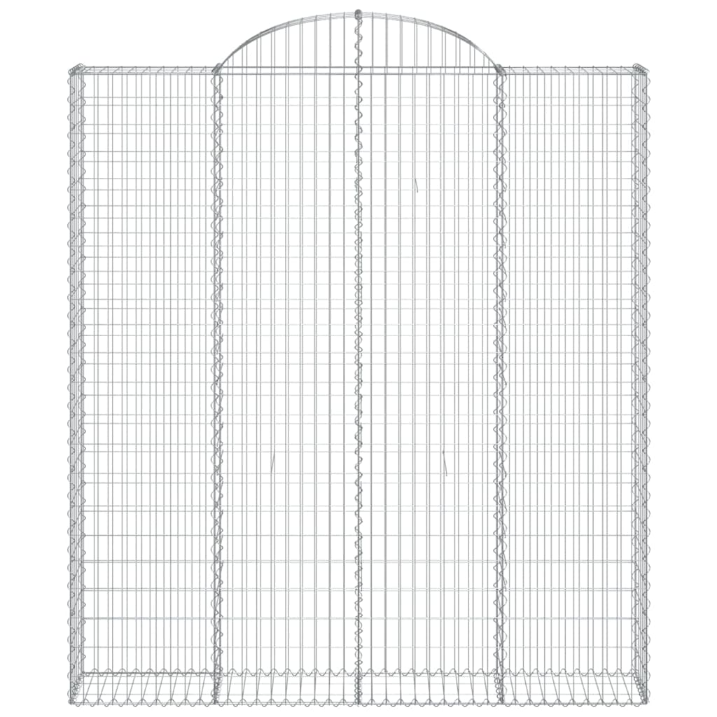 vidaXL Συρματοκιβώτια Τοξωτά 8 τεμ. 200x30x220/240 εκ. Γαλβαν. Ατσάλι