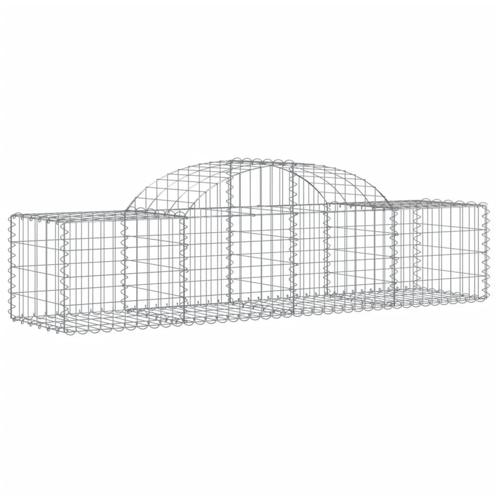 vidaXL Συρματοκιβώτια Τοξωτά 25 τεμ. 200x50x40/60 εκ. Γαλβαν. Ατσάλι