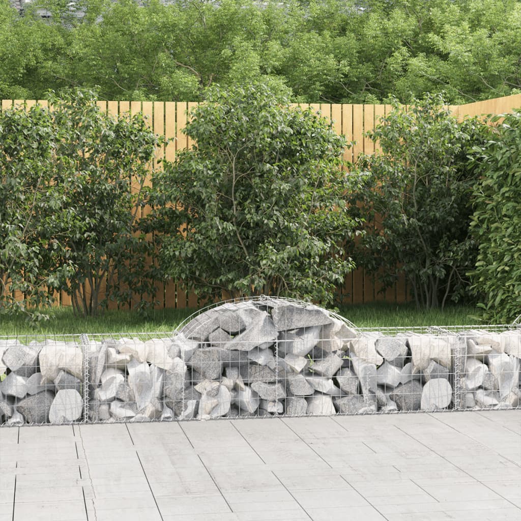 vidaXL Συρματοκιβώτια Τοξωτά 25 τεμ. 200x50x40/60 εκ. Γαλβαν. Ατσάλι