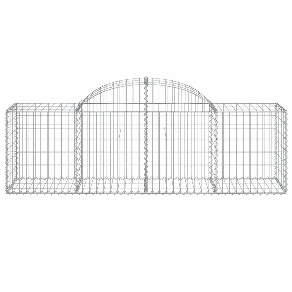 vidaXL Συρματοκιβώτια Τοξωτά 40 τεμ. 200x50x60/80 εκ. Γαλβαν. Ατσάλι