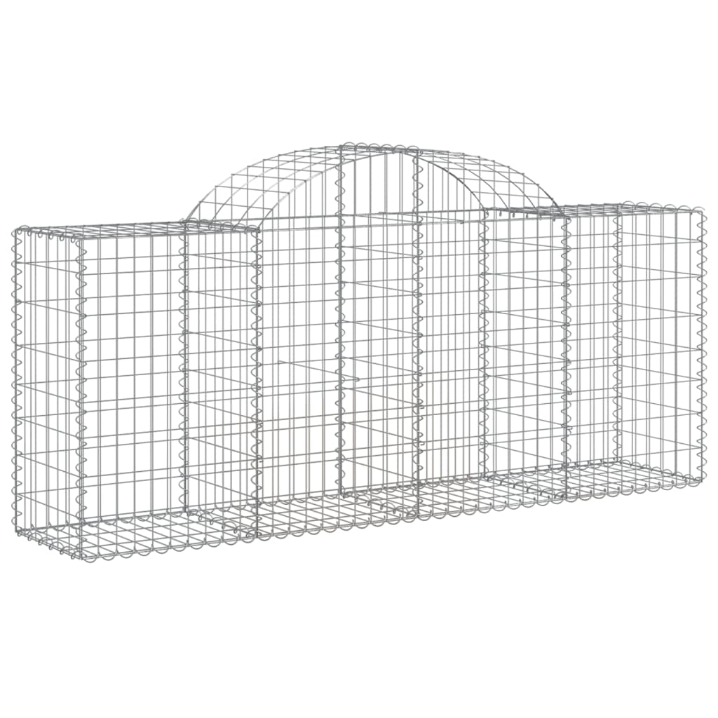 vidaXL Συρματοκιβώτια Τοξωτά 40 τεμ. 200x50x80/100 εκ. Γαλβαν. Ατσάλι