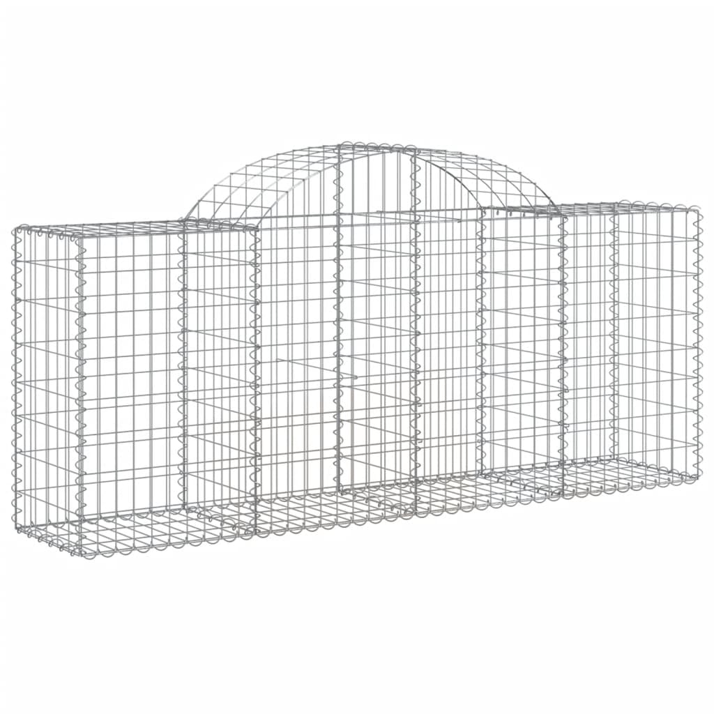 vidaXL Συρματοκιβώτια Τοξωτά 50 τεμ. 200x50x80/100 εκ. Γαλβαν. Ατσάλι