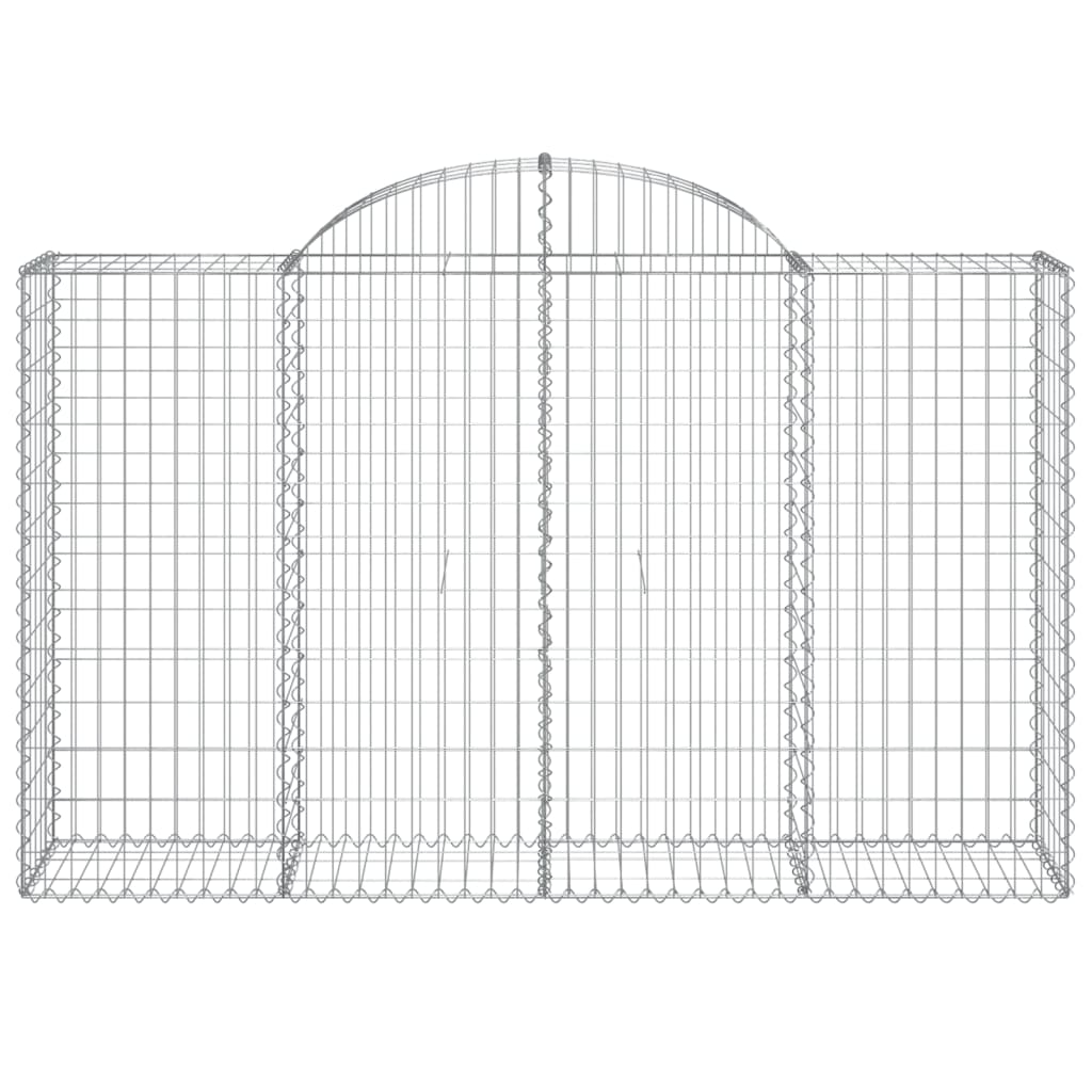 vidaXL Συρματοκιβώτια Τοξωτά 30 τεμ. 200x50x120/140 εκ. Γαλβαν. Ατσάλι
