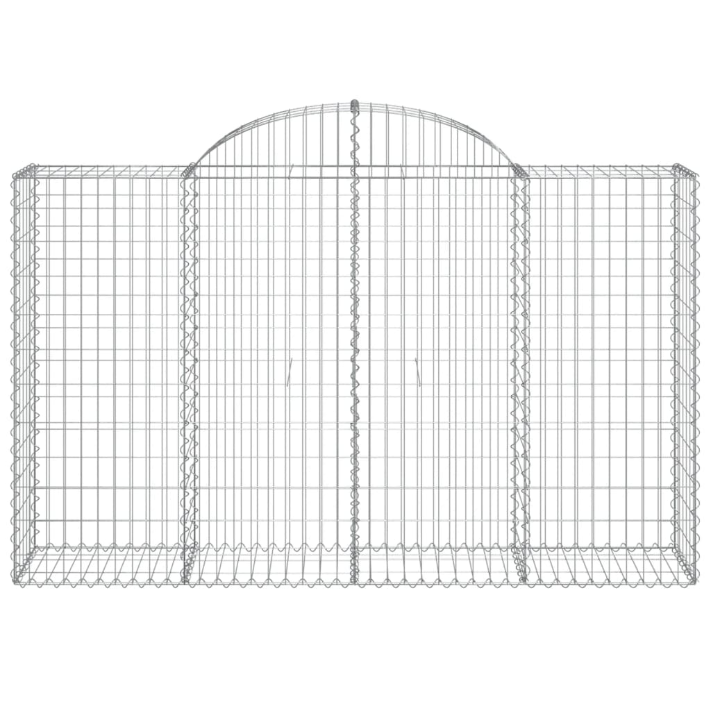 vidaXL Συρματοκιβώτια Τοξωτά 40 τεμ. 200x50x120/140 εκ. Γαλβαν. Ατσάλι