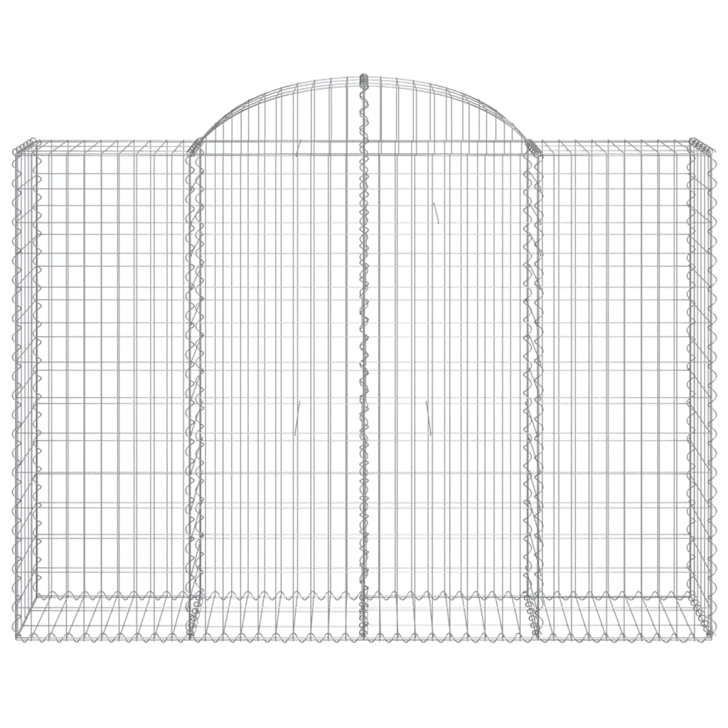 vidaXL Συρματοκιβώτια Τοξωτά 18 τεμ. 200x50x140/160 εκ. Γαλβαν. Ατσάλι