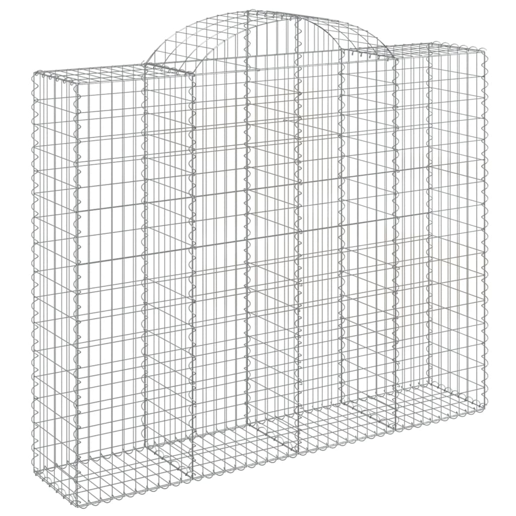 vidaXL Συρματοκιβώτια Τοξωτά 10 τεμ. 200x50x160/180 εκ. Γαλβαν. Ατσάλι
