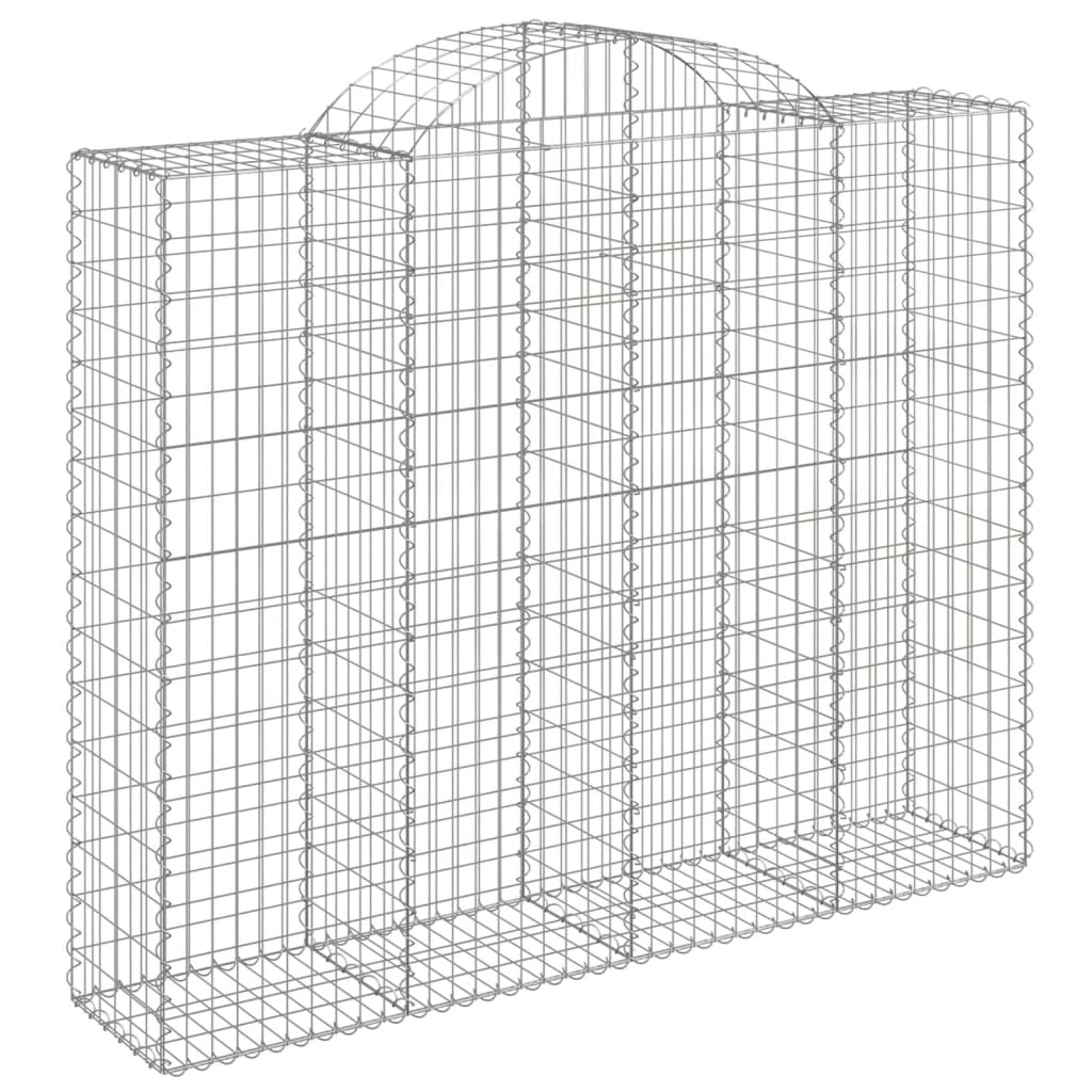 vidaXL Συρματοκιβώτια Τοξωτά 14 τεμ. 200x50x160/180 εκ. Γαλβαν. Ατσάλι